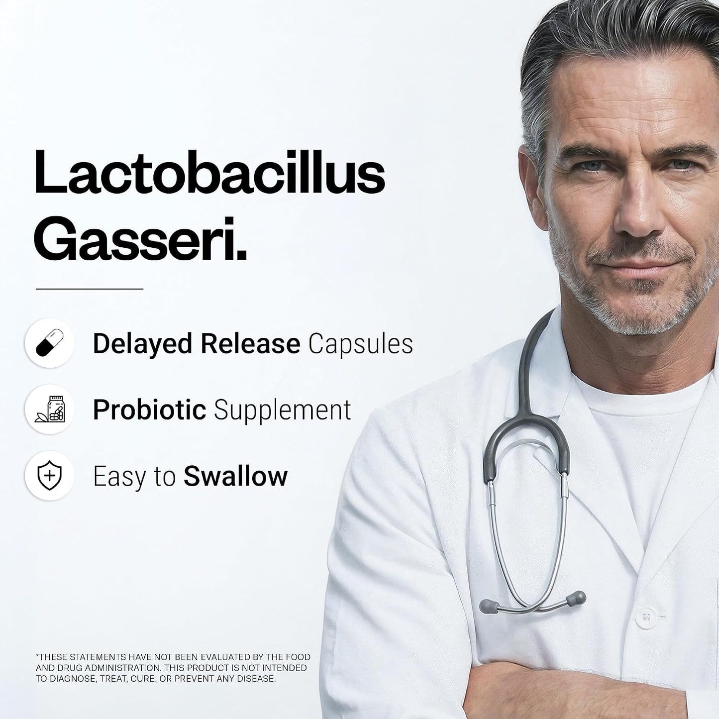Supersmart - Lactobacillus Gasseri 12 Billion CFU per Day - Probiotic Supplement | Non-GMO & Gluten Free - 60 DR Capsules (Delayed Release)