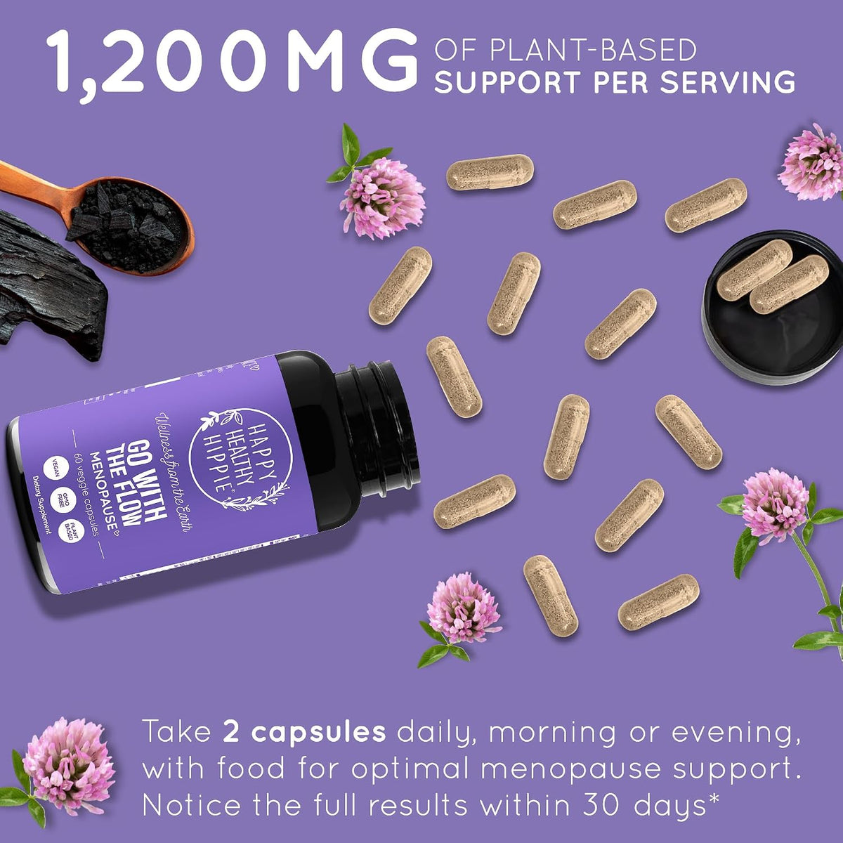 Happy Healthy Hippie Go with The Flow Menopause Support & Go with The Flow Hormone Balance for Women