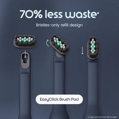 Quip Ultra Lite Sonic Electric Toothbrush, 3 Modes, Mirror Mount, Ash