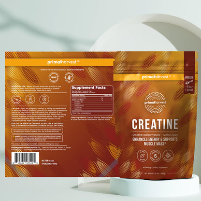 Primal Harvest Creatine - Daily Powdered Supplement, Gluten, Dairy & Soy Free