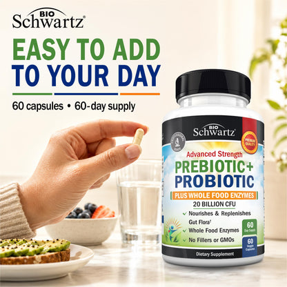 Advanced Prebiotics & Probiotics for Women & Men, 30 Capsules