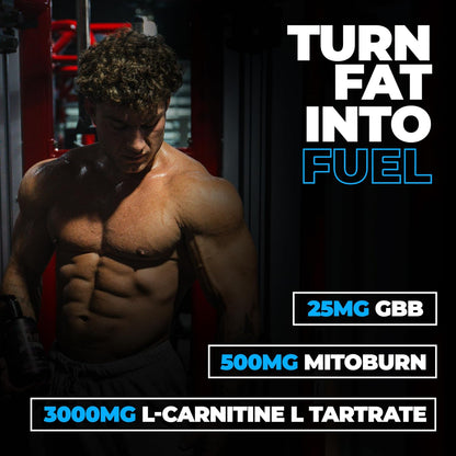 Huge Supplements Liquid L-Carnitine 3000, Superior Potency Infused with 500mg MitoBurn & 25mg GBB, Premium Stim-Free & Energy Boost, Convenient Pump Top, 32 Oz (60 Servings)