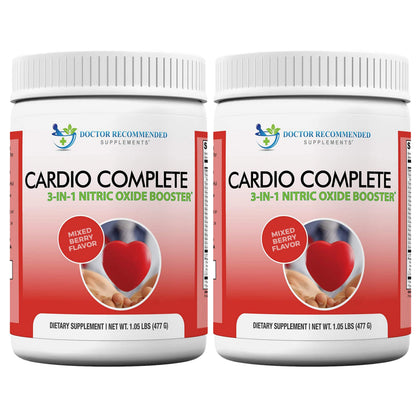 Cardio Complete - Heart Health Support Powder Supplement - 3-in-1 Nitric Oxide Booster with 5,000 L-Arginine, 1,000mg L-Citrulline, and Hawthorn Berry