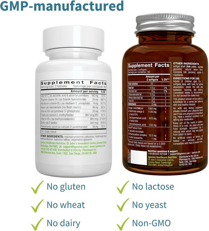 Super B-Complex 180 Tablets & High Absorption Omega-3 Wild Fish Oil 1360mg Bundle, Methylated Sustained Release B Complex and 1000mg EPA & DHA with Astaxanthin, by Igennus