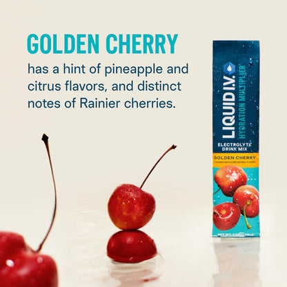 Liquid I.V.® Hydration Multiplier - Fruit Lovers - Golden Cherry + Passion Fruit - 2 Pack (16 Servings)