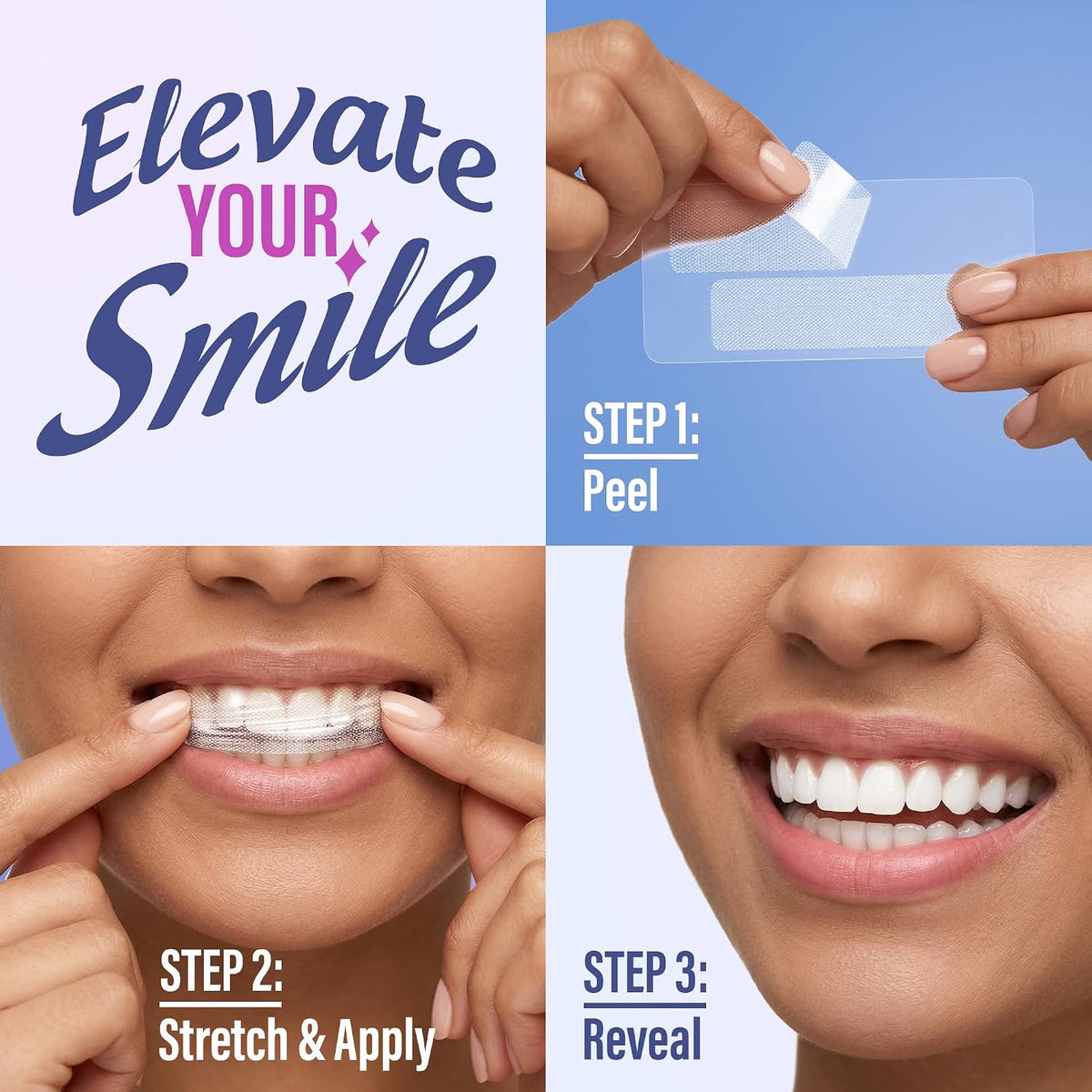 GuruNanda Teeth Whitening Strips - 4X Whiter Teeth, 7-Day Whitening Kit