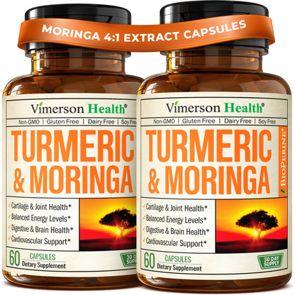 Moringa Capsules 4:1 Extract with Organic Turmeric & BioPerine 60 Capsules
