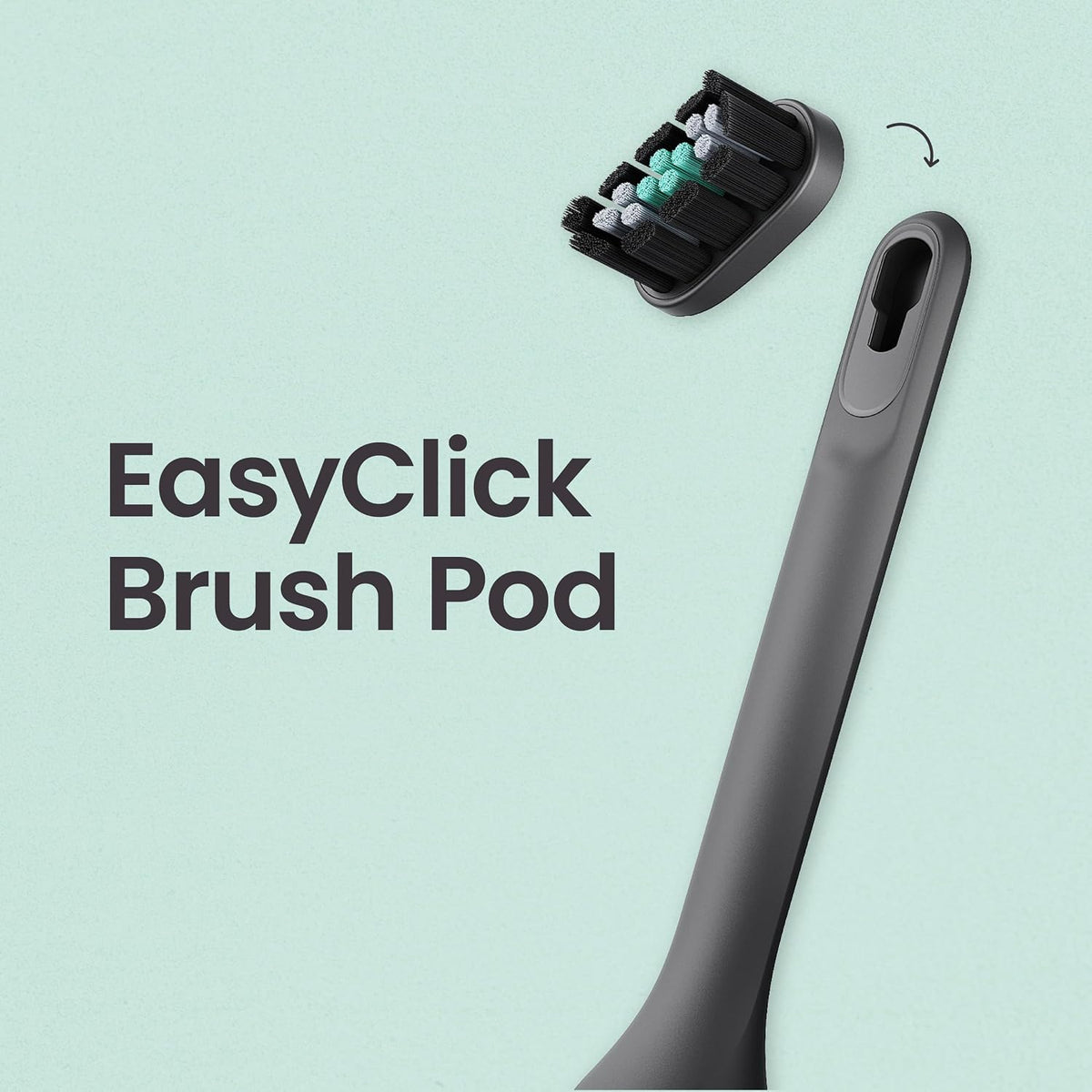 quip Ultra and Ultra Lite EasyClick Brush Pod Refill Heads, Black, 4 Pack