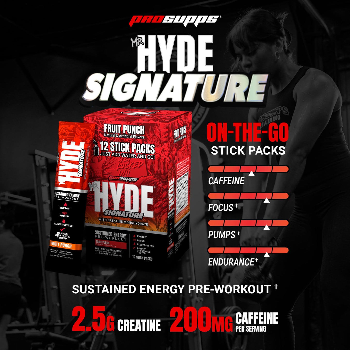 ProSupps Mr. Hyde Signature Pre Workout Powder with Creatine, Beta Alanine & Caffeine - Performance, Energy & Endurance - Clean Fitness & Gym Supplements for Men & Women (Blue Razz, 30 Servings)