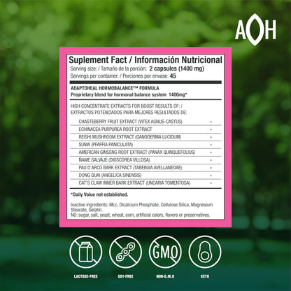 ADAPTOHEAL Hormobalance Hormone Balance for Women (180 Capsules)