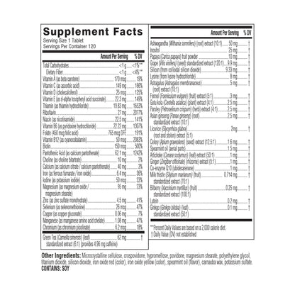 Swisse Daily Multivitamin for Men 50 and Over | 39 Vitamins, Antioxidants and Minerals + Adaptogens | Energy & Immune Support | Mens 50+ Multivitamins Supplement | 60 Tablets