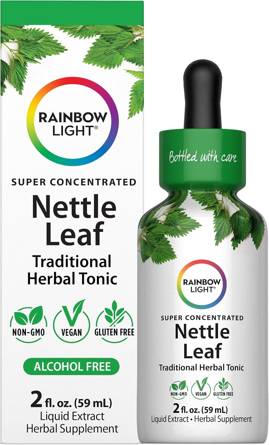 Rainbow Light Nettle Leaf Extract | 2 Fl Oz | Super Concentrated | Alcohol Free | Non-GMO and Gluten Free Herbal Supplement