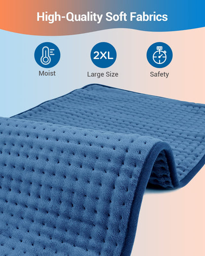 Comfytemp Heating Pad for Back Pain Relief - FSA HSA Eligible Extra Large Heating Pad XXL