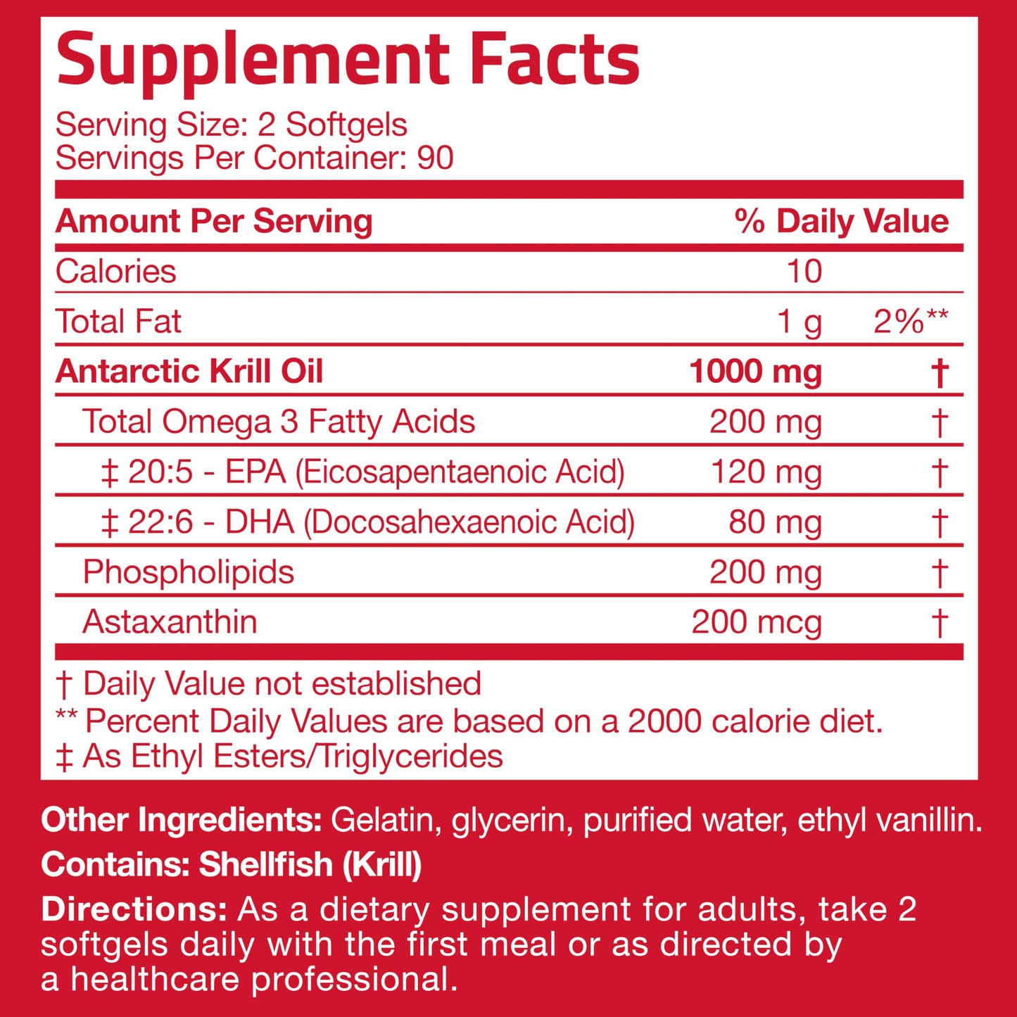 Bronson Antarctic Krill Oil 1000 mg with Omega-3s, 120 Softgels | Heavy Metal Tested, with EPA, DHA, Astaxanthin and Phospholipids, Non-GMO, Gluten Free, Soy Free