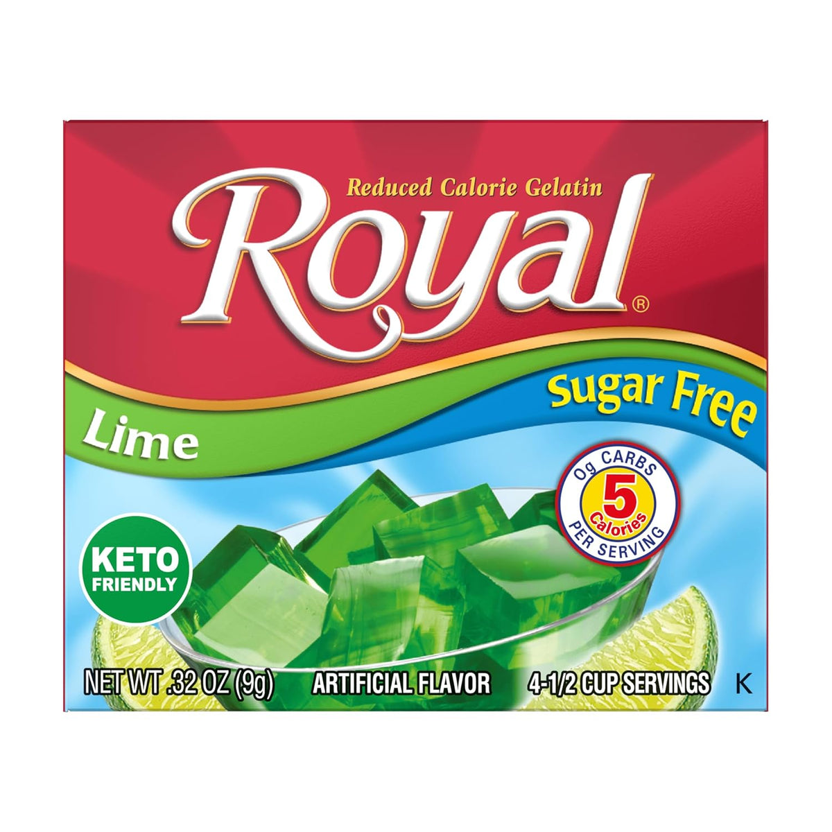 Royal Sugar Free Gelatin Dessert Mix Variety - 10 Boxes, 5 Fruity Flavors