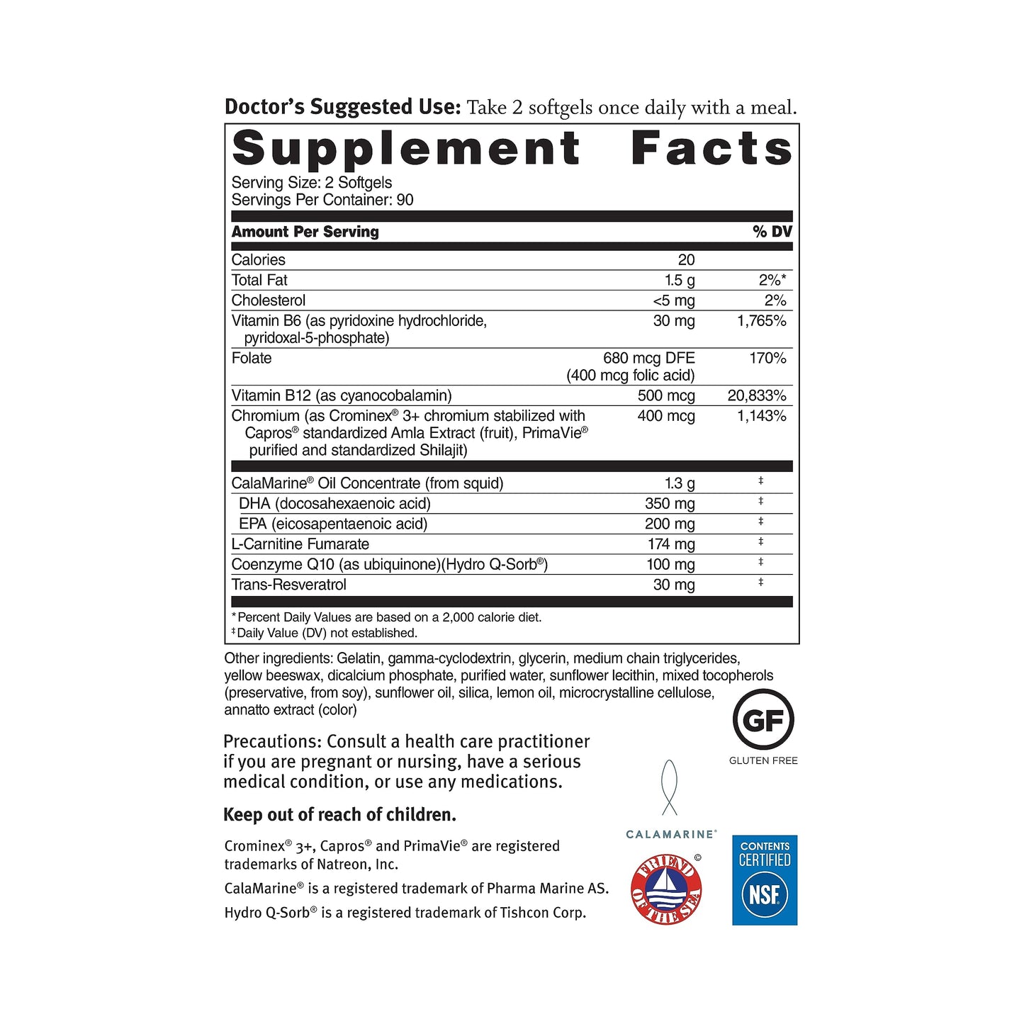 Dr. Sinatra Omega Q Plus 100 Resveratrol – Omega-3 Supplement Supports Heart Health and Provides Antioxidant Power with 100mg of CoQ10 and Resveratrol (180 softgels)