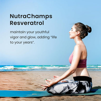 Resveratrol Complex – 1,200 mg Trans-Resveratrol with Grape Seed, Green Tea & Acai Berry – Rich in Polyphenols & Antioxidants - Support for Healthy Aging, Heart Health & Vitality – 60 Vegan Capsules