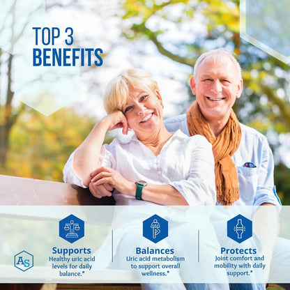 Approved Science Uric Acid Flush Supplement - Tart Cherry, Turmeric, Milk Thistle - Joint Support & Active Mobility - Made in USA - Vegan - 180 Capsules - 3 Month Supply