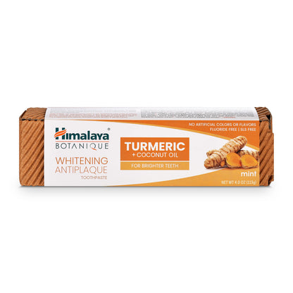 Himalaya Botanique Whitening Antiplaque Charcoal Toothpaste, 4 oz, 2 Pack