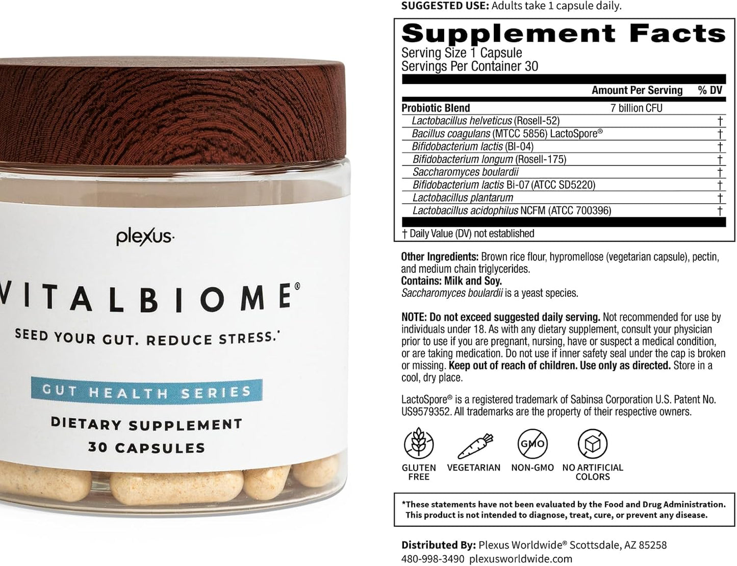 Plexus® VitalBiome® | Probiotic with 7 billion CFU per capsule — convenient daily supplement for digestive wellness