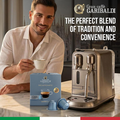 Gran Caffè Garibaldi Espresso Pods, Decaffeinato, 50Count