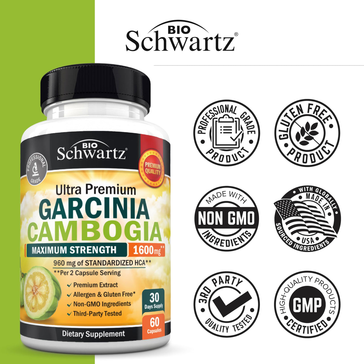 Garcinia Cambogia Weight Loss Pills with 1500mg HCA Pure Extract, 90ct