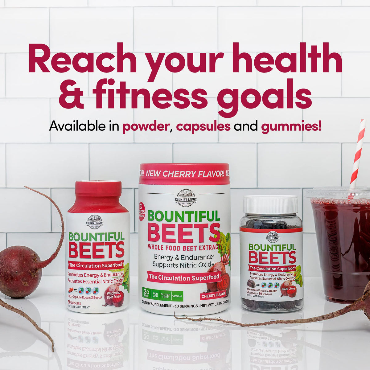 COUNTRY FARMS Bountiful Beets, Wholefood Beet Extract Superfood, Helps Support Healthy