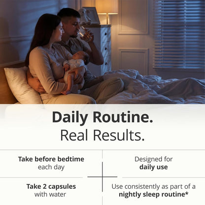 Sleep Supplement with 400mg L-Theanine, Magnesium, GABA & 2mg Melatonin – Supports Restful Sleep & Relaxation, Helps Restore Natural Sleep Cycle – Balanced Formula, Non-Habit Forming – 60 Capsules