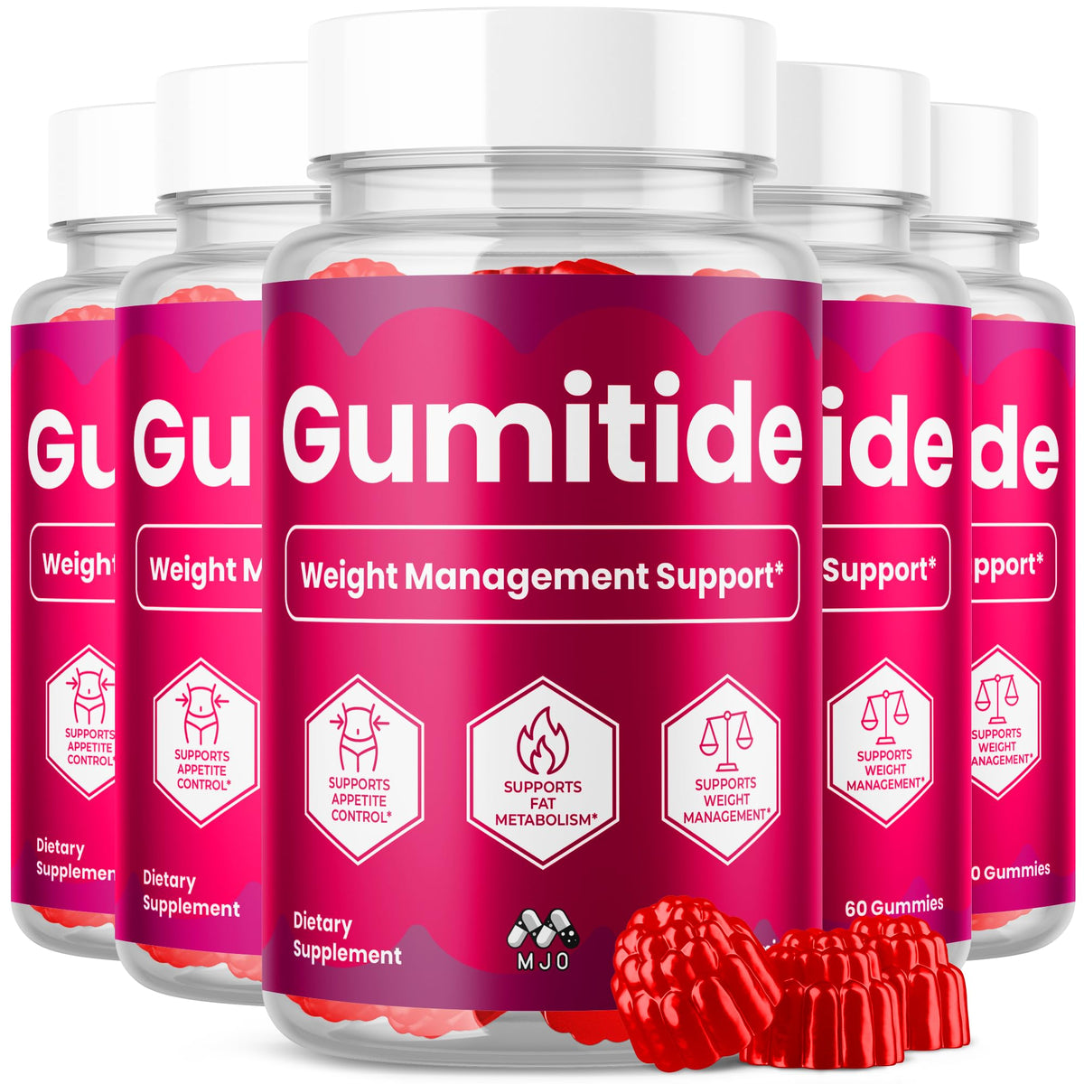 (2 Pack) Gumitide Gummies, Official Gumitide Supplement (120 Gummies)