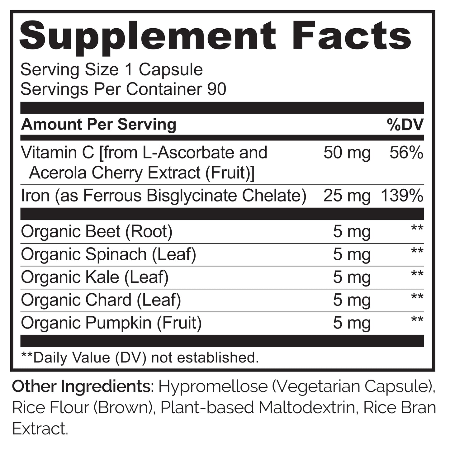 NATURELO Vegan Iron Supplement with Vitamin C and Organic Whole Foods - Gentle Iron Pills for Women & Men with Iron Deficiency Including Pregnancy, Anemia and Vegan Diets - 90 Mini Capsules
