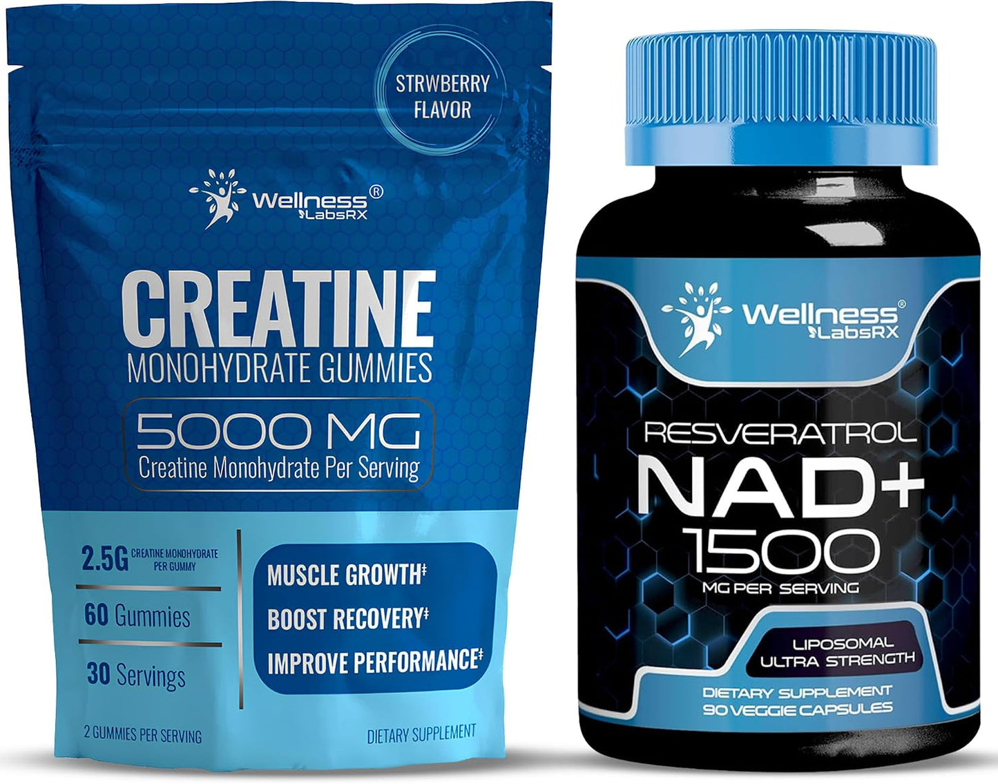 WELLNESS LABSRX NAD Capsules with Creatine Gummies | Bundle