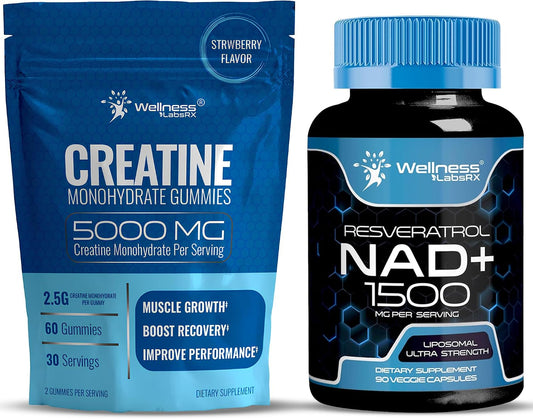 WELLNESS LABSRX NAD Capsules with Creatine Gummies | Bundle