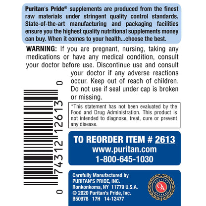 Puritan's Pride Probiotic Supplement, Acidophilus, Capsule, 250 Count(Pack of 1)