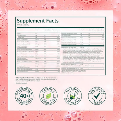 BEAM Kids Bundle, Chocolate Chip Cookie and Strawberry Milk Flavor, Multivitamin Powder – Kids Vitamins with Greens, Probiotic & Prebiotic, Immune Support for Children & Toddlers