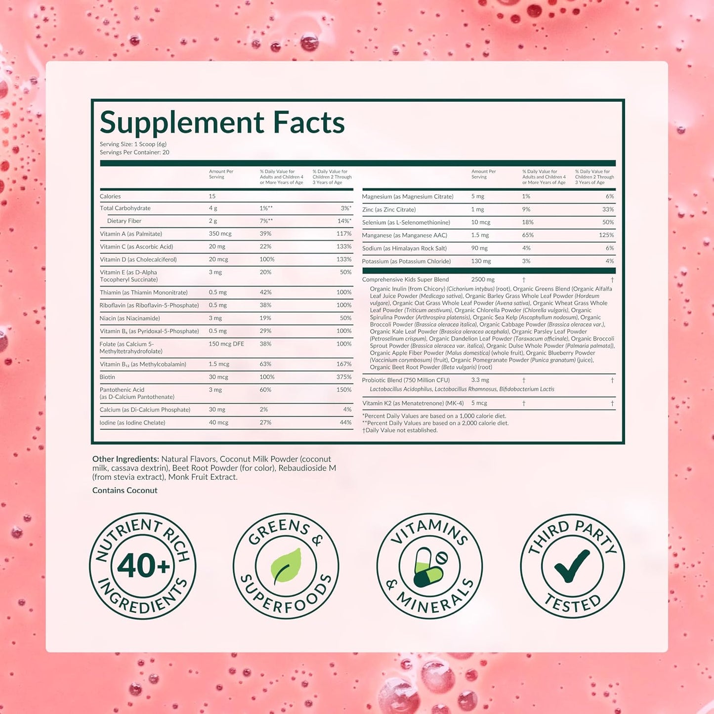 BEAM Kids Bundle, Chocolate and Strawberry Milk Flavor, Multivitamin Powder – Kids Vitamins with Greens, Probiotic & Prebiotic, Immune Support for Children & Toddlers, No Artificial Sweeteners