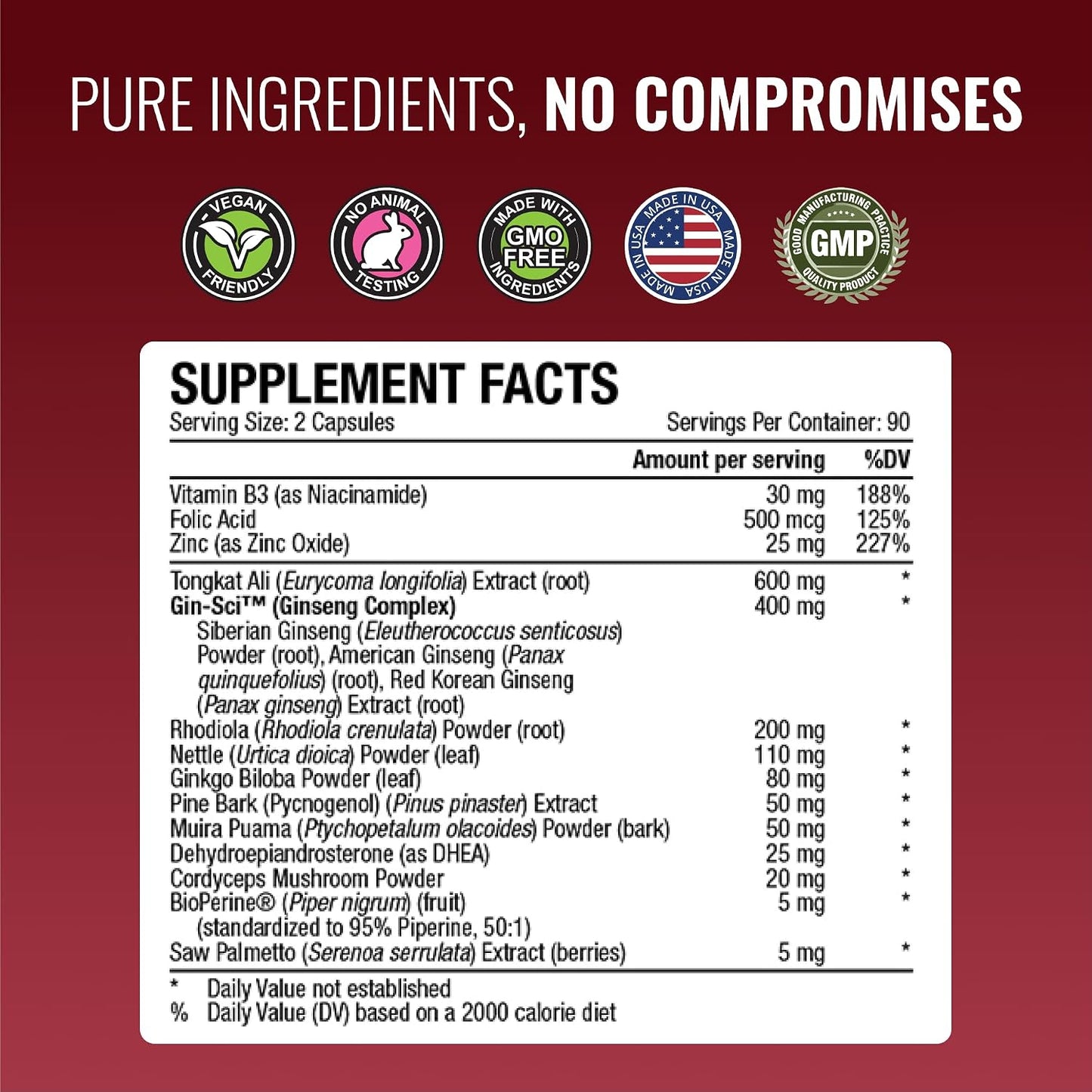 Approved Science® Male Enhancement - Boost Performance and Increase Drive - 180 Vegan Friendly Capsules (1 Bottle)