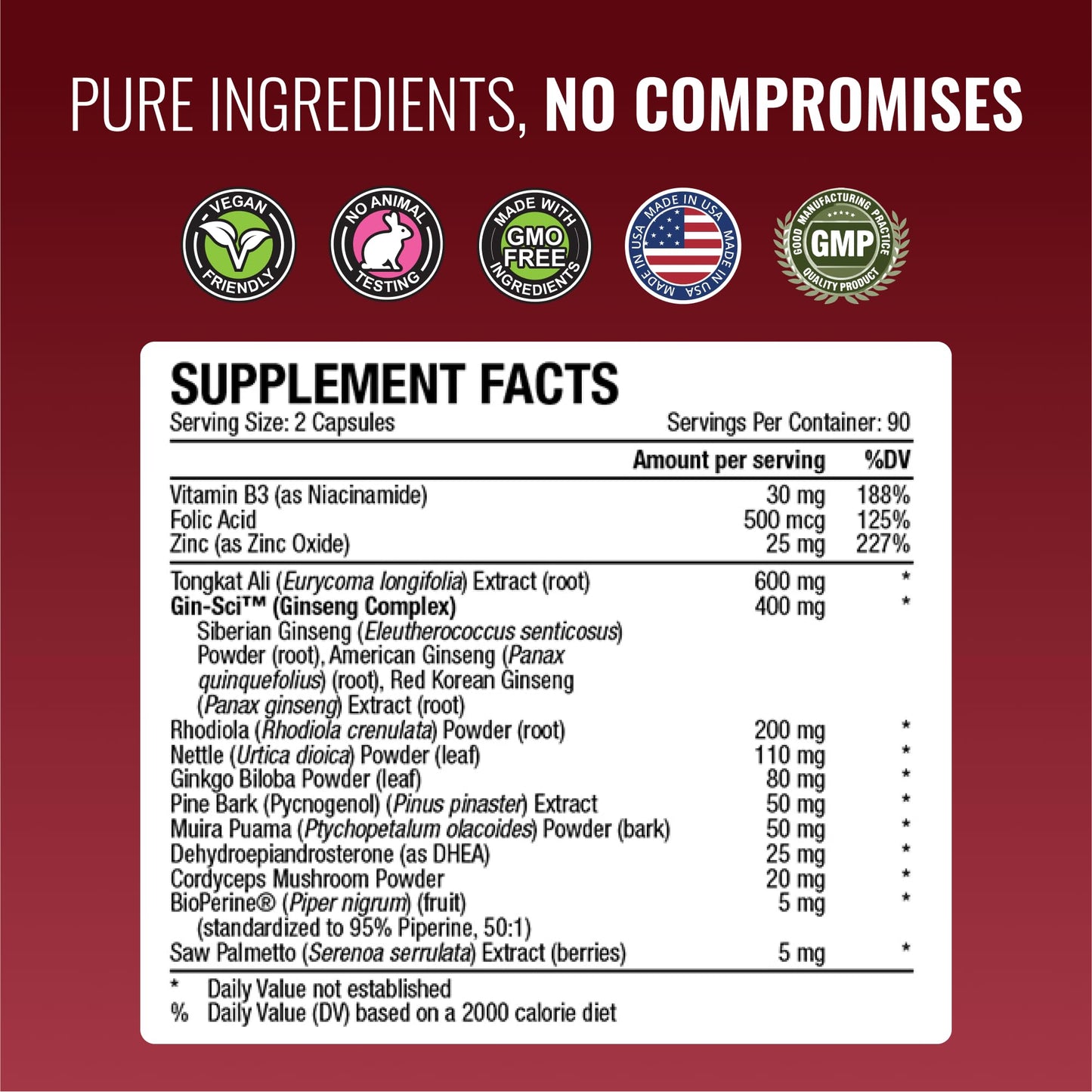 Approved Science® Male Enhancement - Boost Performance and Increase Drive - 180 Vegan Friendly Capsules (1 Bottle)