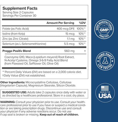 PREGGO Conception Support with CoQ10 – OBGYN-Formulated – 30-Day Supply