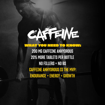 Mutant Caffeine Pills – Pharmaceutical-Grade Pure Caffeine Supplement for Boosting Energy, Focus, Mental Alertness, Performance, & Endurance – Reduces Fatigue & Restores Wakefulness – 240 Tablets