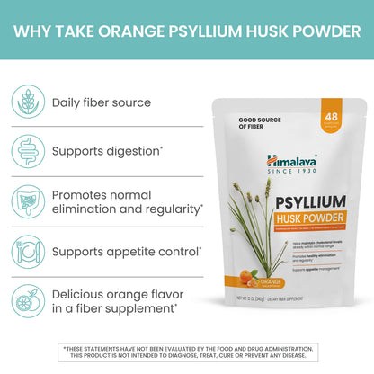 Himalaya Organic Psyllium Whole Husk Fiber Supplement,Unflavored,12 oz