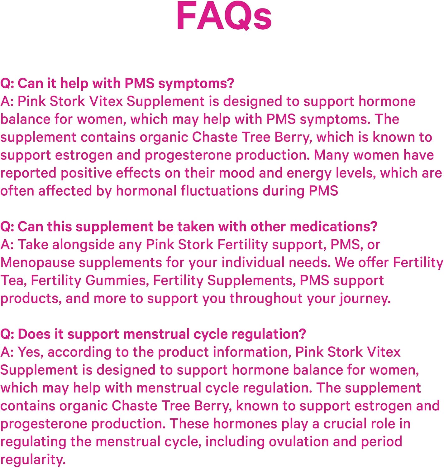 Pink Stork Organic Vitex, 1000 mg, 60 Vegan Capsules | Chaste Tree Berry, Plant-Based Support, Perimenopause & Hormonal Harmony, Supports Cycle Regularity & Hormone Balance
