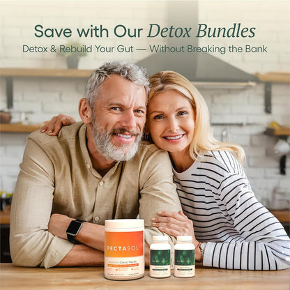 EcoNugenics Advanced Detox Rescue Supplement Bundle – 28 Day Cleanse with PectaSol for Toxin Binding, GlyphoDetox for Pesticide Defense, ecoDetox for Liver Support and PowerBiotic for Gut Health