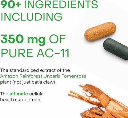 HealhtyCell AM/PM Healthspan System - 60 AM Tablets & 60 PM Tablets | 90+ Vitamins, Minerals, Protective Phytonutrients, Probiotics & Enzymes for Advanced Cellular Nutrition