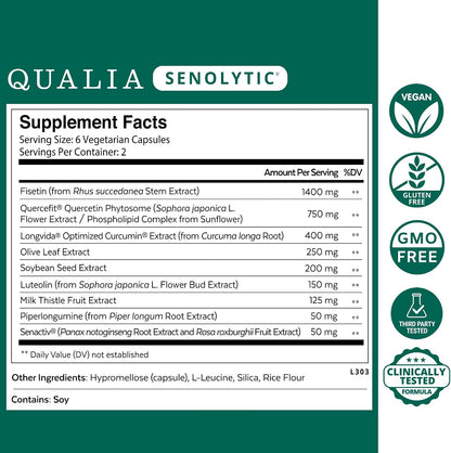Qualia Senolytic & Qualia Stem Cell | Advanced Cellular Renewal System | Supports Healthy Aging Repair & Rejuvenation | 1-Month Supply Bundle