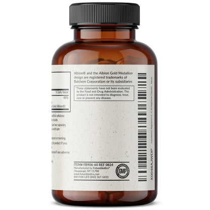 Futurebiotics Magnesium Glycinate 200 MG per Serving Chelated for High Absorption, Gentle On Stomach, Non-GMO, 60 Vegetarian Capsules