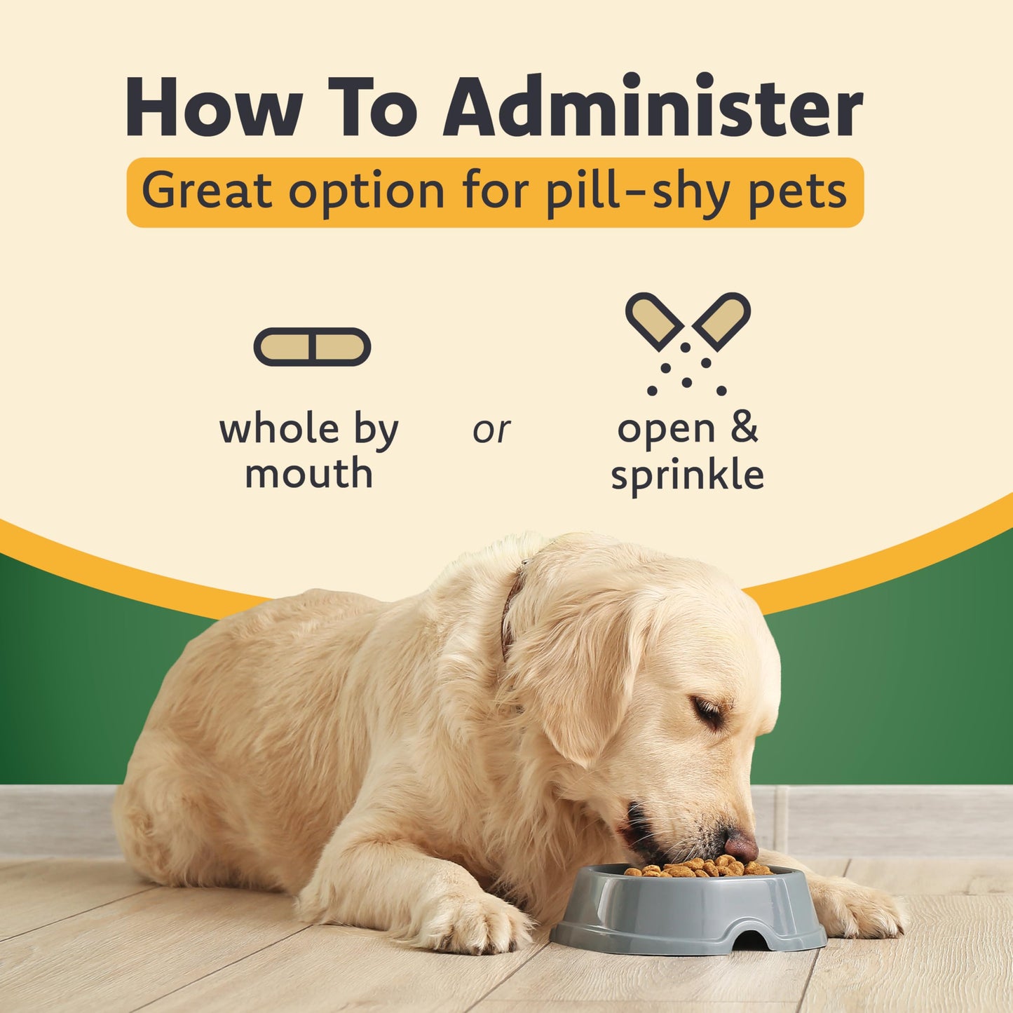 PB Vision Supplement for Small Dogs & Cats – Easy to Administer Powder Blend with Lutein, Omega-3 Fatty Acids, Grape Seed Extract and Antioxidants to Promote Eye Health, 30ct Sprinkle Capsules