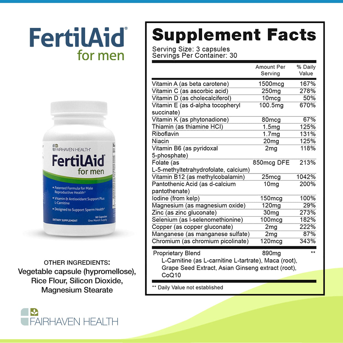 Fertilaid for Men and Women Combo, Male and Female Fertility Supplements, Vitamins