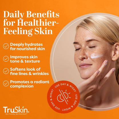 TruSkin Vitamin C Face Cream - Brightening Daily Moisturizer, 2 fl oz | Vitamins C & E, B5, Jojoba Oil & Green Tea to hydrate, nourish and support smooth, radiant-looking skin
