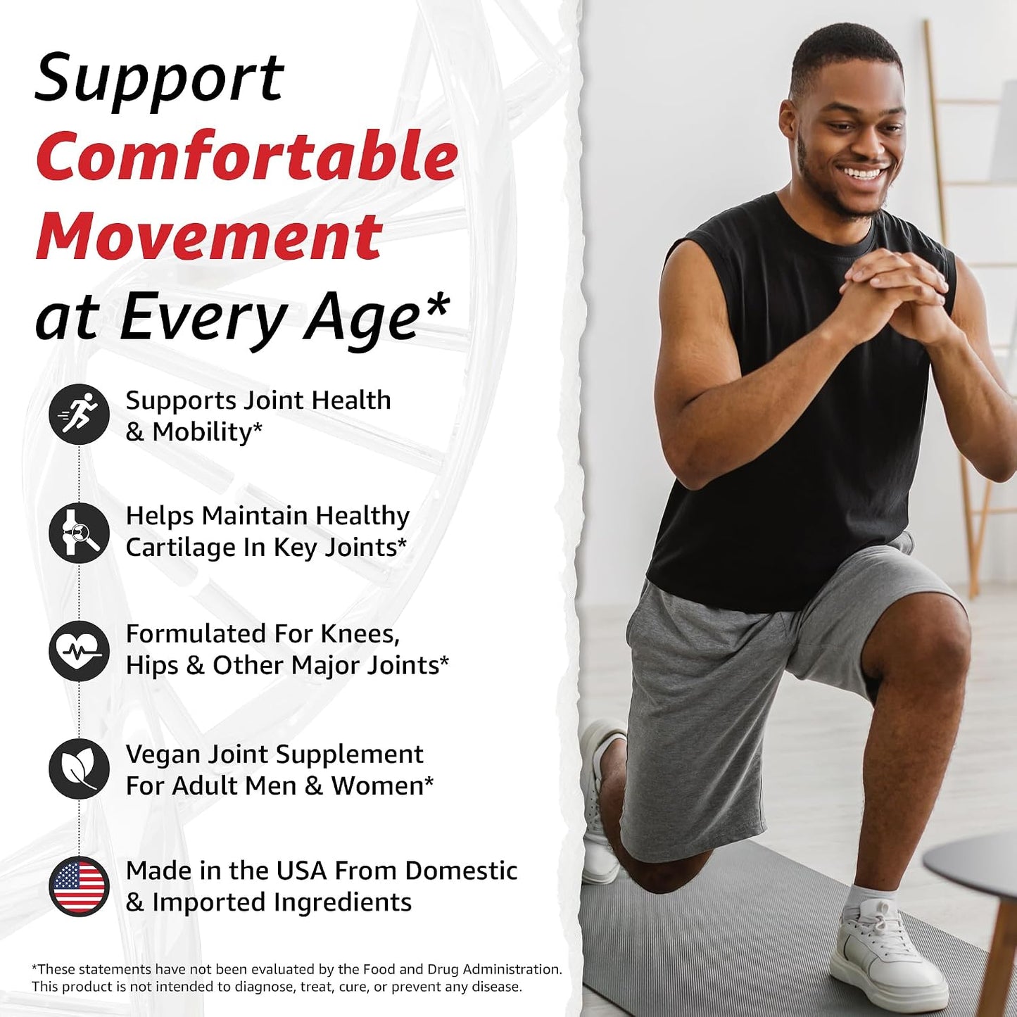 10X Health Joint Support Supplement - 60 Vegan Capsules | Cartilage Support Supplement: RestorCel Blend, Mobility Support for Knees & Hips, Vegan, 60ct