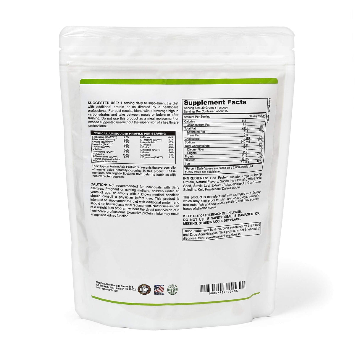 Low FODMAP Certified Elemental Vegan Protein Powder IBS & SIBO Gut Friendly Gluten